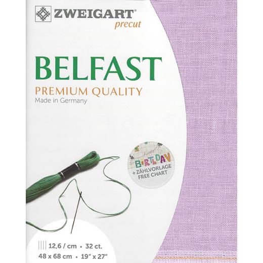 Zweigart Belfast Precut 32ct - orchidee (48x68 cm)