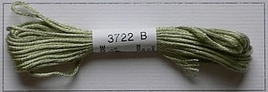 Soie dAlger Seidenstickgarn - Farbe 3722 gelbgrün