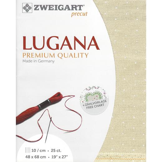 Zweigart Lugana 25ct - Mini Dots 2419 (Precut 48x68 cm)