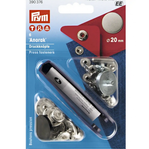 Nähfrei-Druckknöpfe Ø 20 mm alteisen mit Werkzeug - Prym