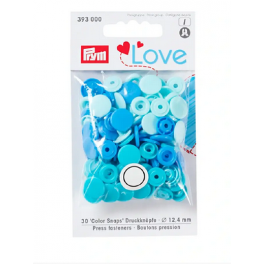 Nähfrei-Druckknöpfe Ø 12,4 mm Color Snaps blau - Prym