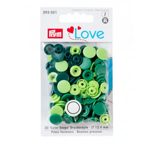 Nähfrei-Druckknöpfe Ø 12,4 mm Color Snaps grün - Prym