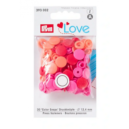 Nähfrei-Druckknöpfe Ø 12,4 mm Color Snaps rot - Prym
