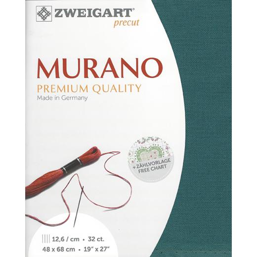 Zweigart Murano Precut 32ct - petrol (48x68 cm)