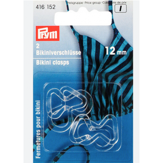 Bikini-Verschluß transparent Ø 12 mm - Prym