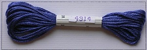 Soie dAlger Seidenstickgarn - Farbe 4914 blau extra