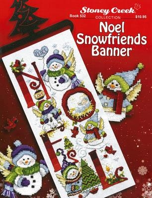 Stickvorlage Stoney Creek Collection - Noel Snowfriends Banner