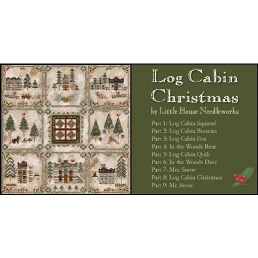 Stickvorlage Little House Needleworks - Log Cabin Christmas Teil 1-9