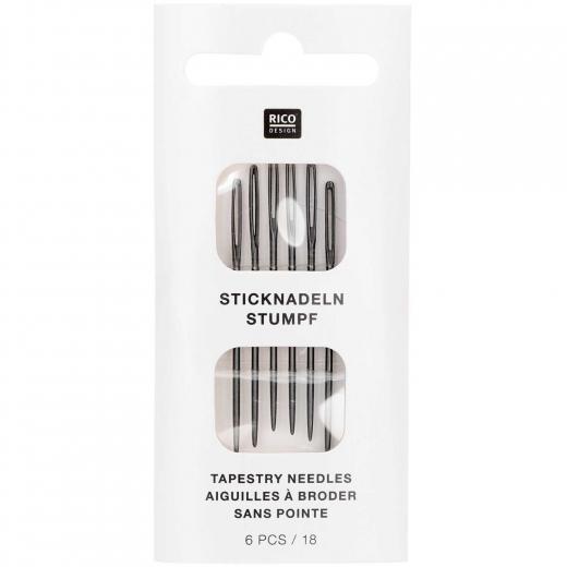 Sticknadeln Stärke 18 ohne Spitze nickelfrei - 6 Stück - Rico Design