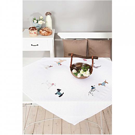 Stickpackung Tischdecke Hunde - Rico Design