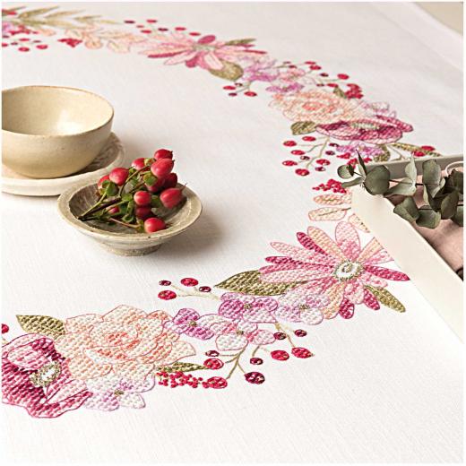 Stickpackung Tischdecke Herbstkranz - Rico Design