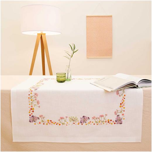 Stickpackung Tischdecke Herbstblumen - Rico Design