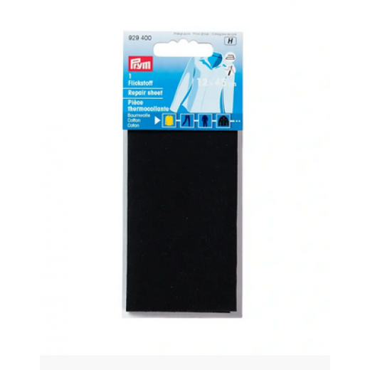 Flickstoff zum Aufbügeln schwarz - Prym