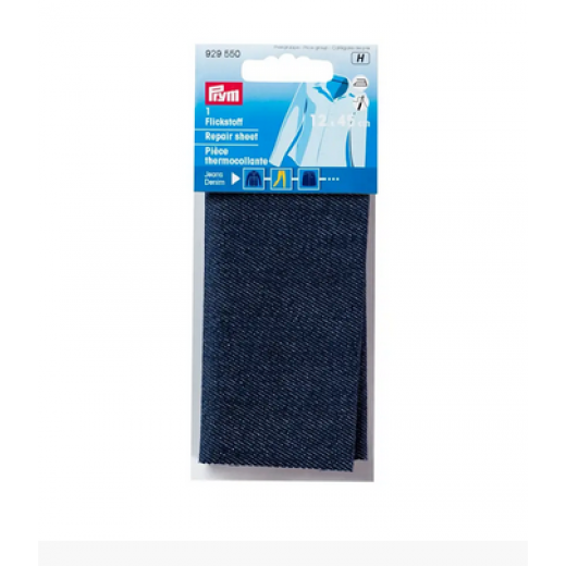Flickstoff Jeans zum Aufbügeln dunkelblau - Prym