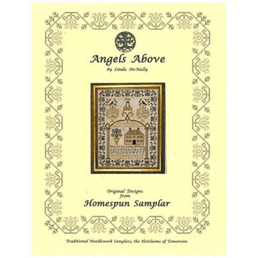 Stickvorlage Homespun Samplar - Angels Above