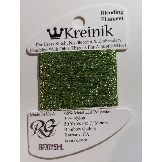 Kreinik Blending Filament 015HL – Chartreuse High Lustre