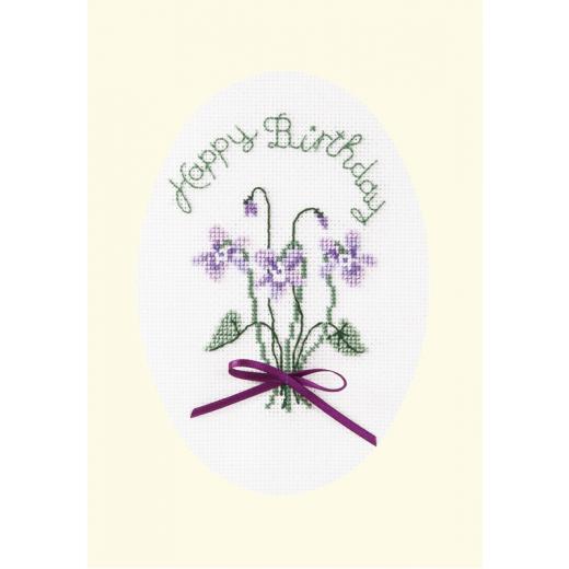 Bothy Threads Stickpackung - Greeting Card - Violets