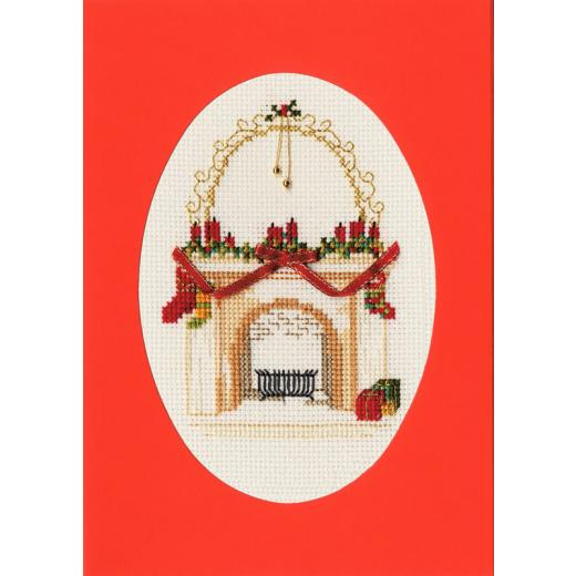 Bothy Threads Stickpackung - Christmas Card - Fireplace