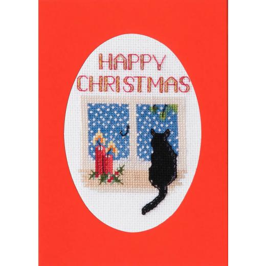 Bothy Threads Stickpackung - Christmas Card - Christmas Cat