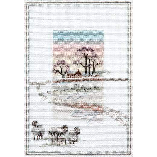 Bothy Threads Rose Swalwell - Misty Mornings Snowy Sheep