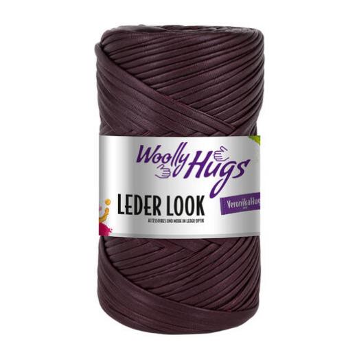 Woolly Hugs Leder Look - burgund