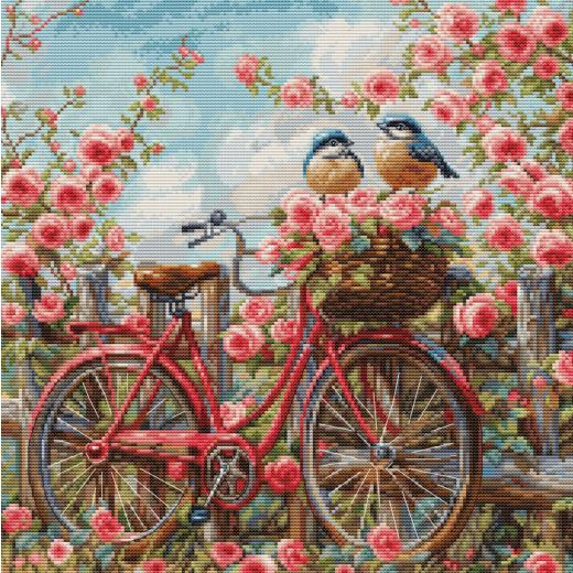 Luca-S Stickpackung - Bicycle with Roses