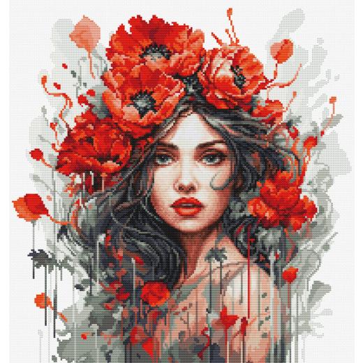 Luca-S Stickpackung - The Girl With Poppies