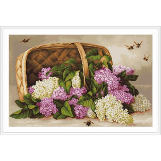 Luca-S Stickpackung Gobelinpackung - Basket of lilacs