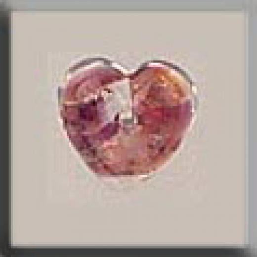 Mill Hill Glass Treasures 12181 - Heart Red Opal