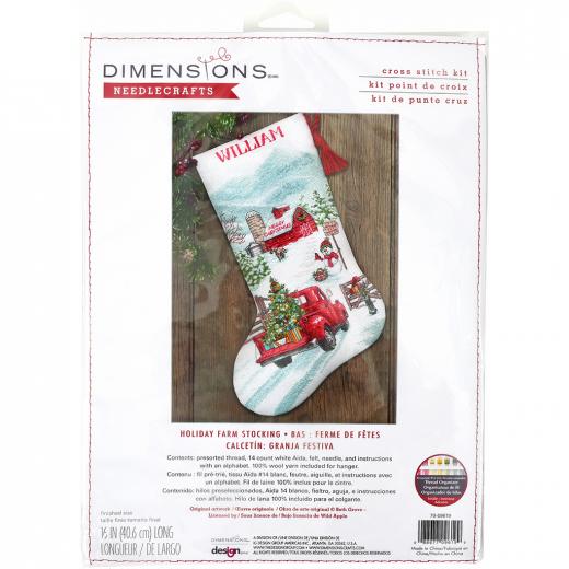 Dimensions Stickpackung - Holiday Farm Stocking