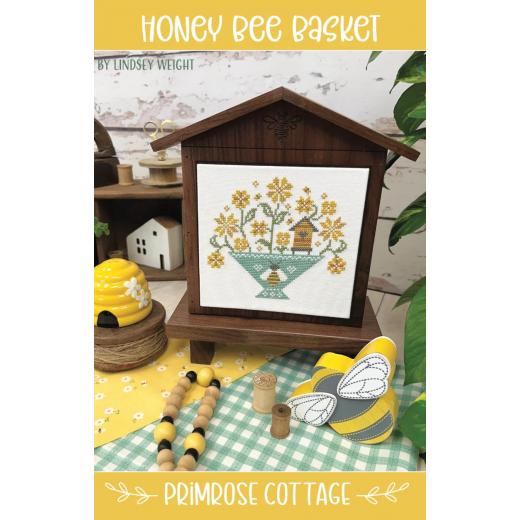 Stickvorlage Primrose Cottage Stitches - Honey Bee Basket