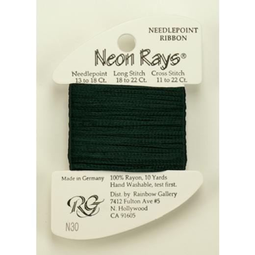 Rainbow Gallery Neon Rays - Dark Forest Green