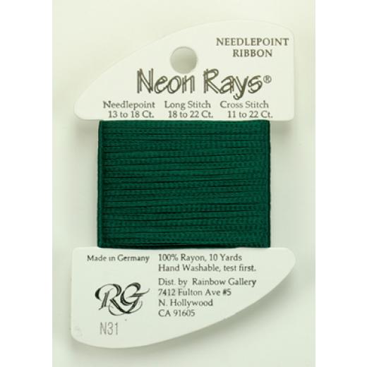 Rainbow Gallery Neon Rays - Forest Green