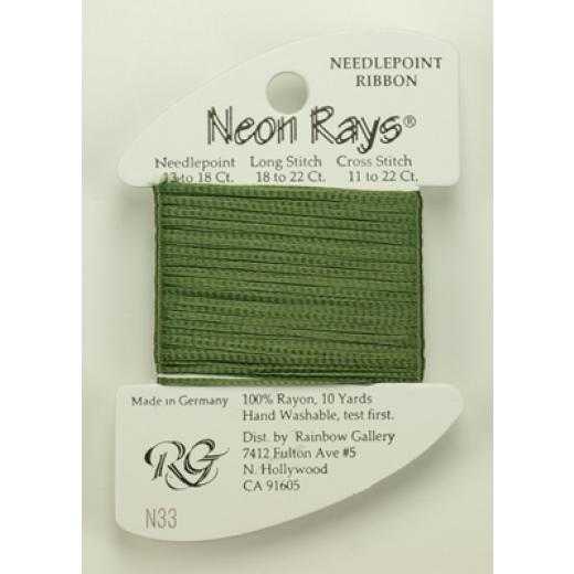 Rainbow Gallery Neon Rays - Loden Green