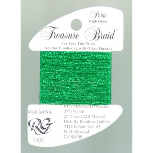 Rainbow Gallery Petit Treasure Braid - High Gloss Christmas Green