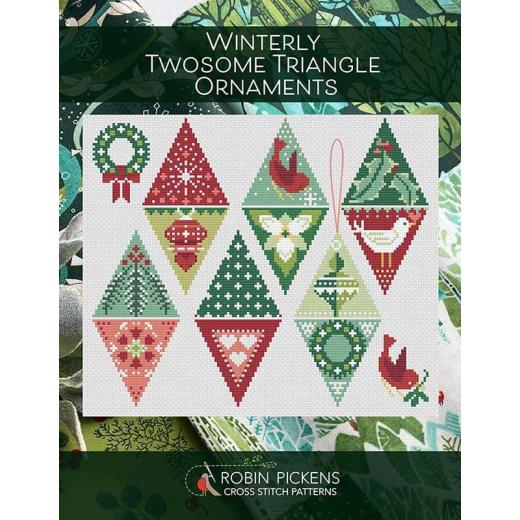 Stickvorlage Robin Pickens INC - Winterly Twosome Triangle Ornaments