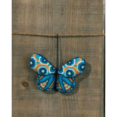 Permin Stickpackung - Schmetterling türkis