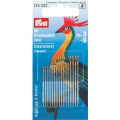 Sticknadeln silberfarbig Stärke 3 - 9 - Prym 125542