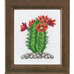 Permin Stickpackung - Kaktus mit orangen Blüten