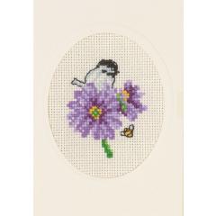 Permin Stickpackung - Passepartoutkarte Blumen