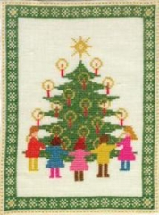 Fremme Stickpackung - Weihnachtsbaum 15,5x19,5 cm