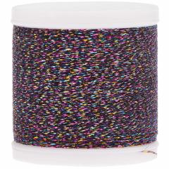 Sticktwist Metallic No. 40 Rico Design - rainbow-schwarz