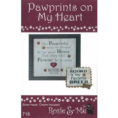 Stickvorlage Rosie & Me Creations - Pawprints On My Heart