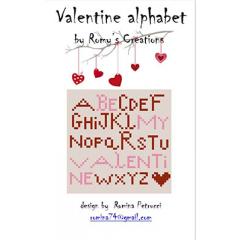 Stickvorlage Romys Creations - Valentine Alphabet