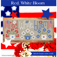 Stickvorlage Shannon Christine Designs - Red White Bloom