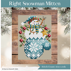 Stickvorlage Shannon Christine Designs - Right Snowman Mitten