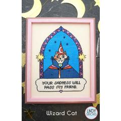 Stickvorlage Lindy Stitches - Wizard Cat
