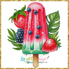 Stickvorlage Les Petites Croix De Lucie - Ice Cream Watermelon
