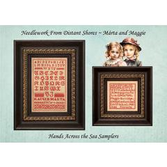 Stickvorlage Hands Across The Sea Samplers - Needlework From Distan Shores- Marta And Maggie