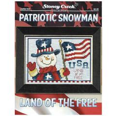 Stickvorlage Stoney Creek Collection - Patriotic Snowman - Land Of The Free